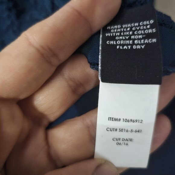 TORRID Floral Lace Mini Skirt Dark Teal Scalloped Hem Size 1X Mod Preppy Teatime - Picture 4 of 8